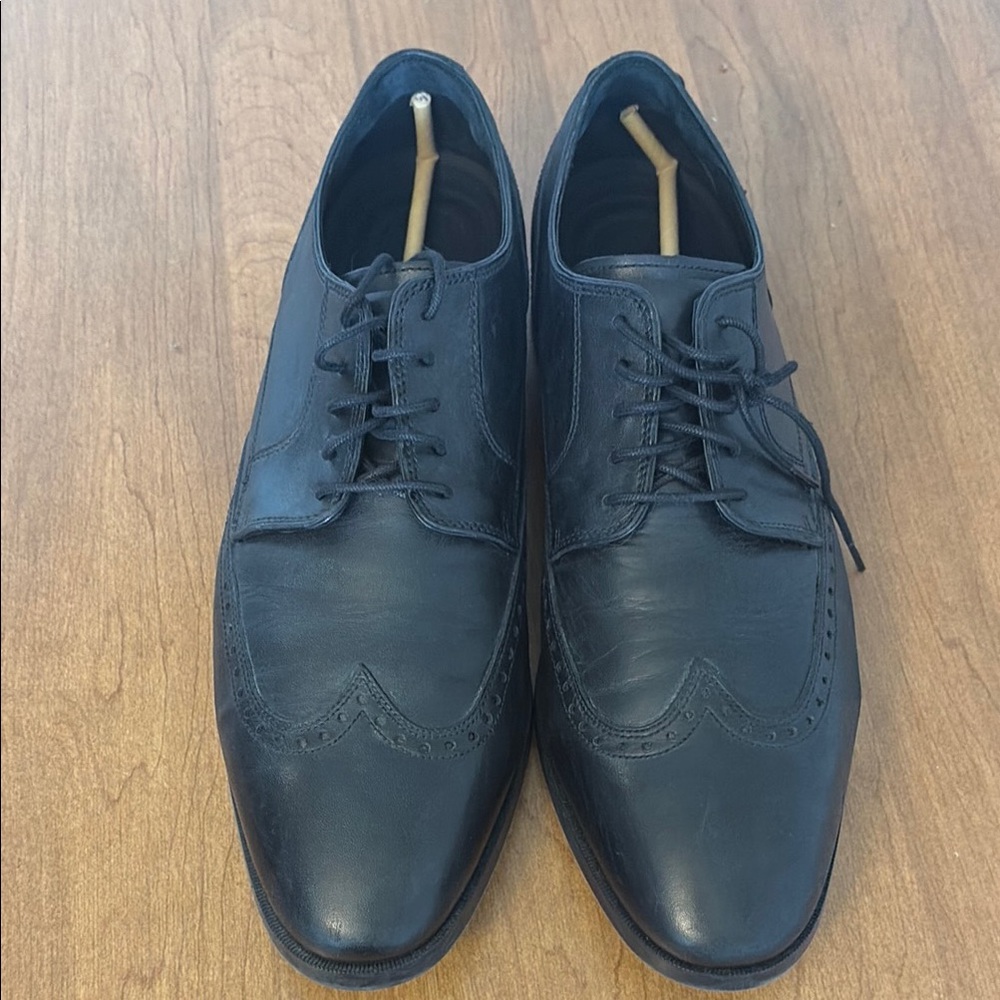 Cole Haan Men's Black Leather Wingtip Dress Shoes